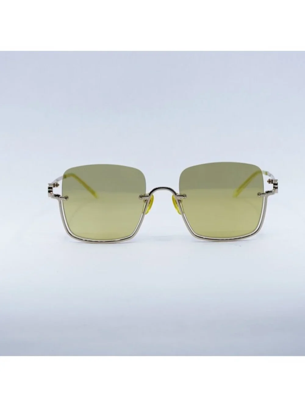 Gucci GG1279S 006 Sunglasses Gold Square Frame, Yellow Gold Mirror Lenses